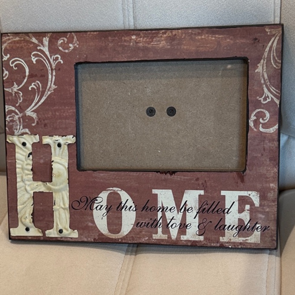 Rustic Brown and Cream Home Accent Frame
